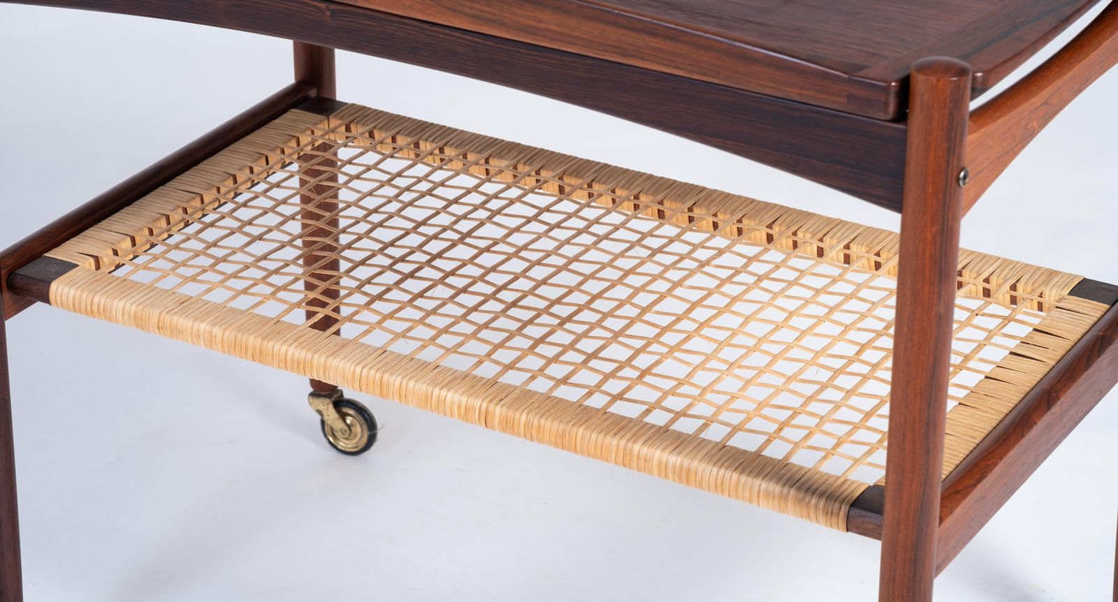 Danish Serving Trolley In Rosewood By Poul Hundevad, 1960s photo for sale
