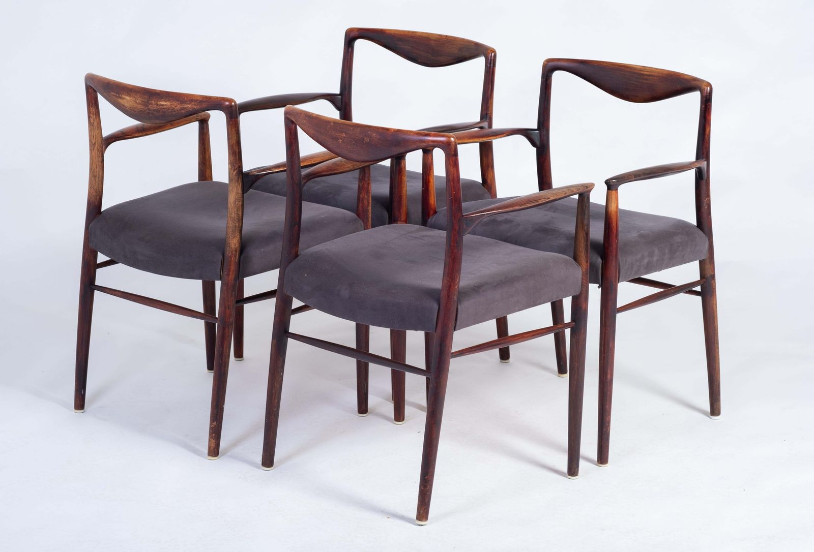Fauteuils In Palissander Van Kai Lyngfeldt Larsen, Jaren 1960, Set Van 4 photo for sale
