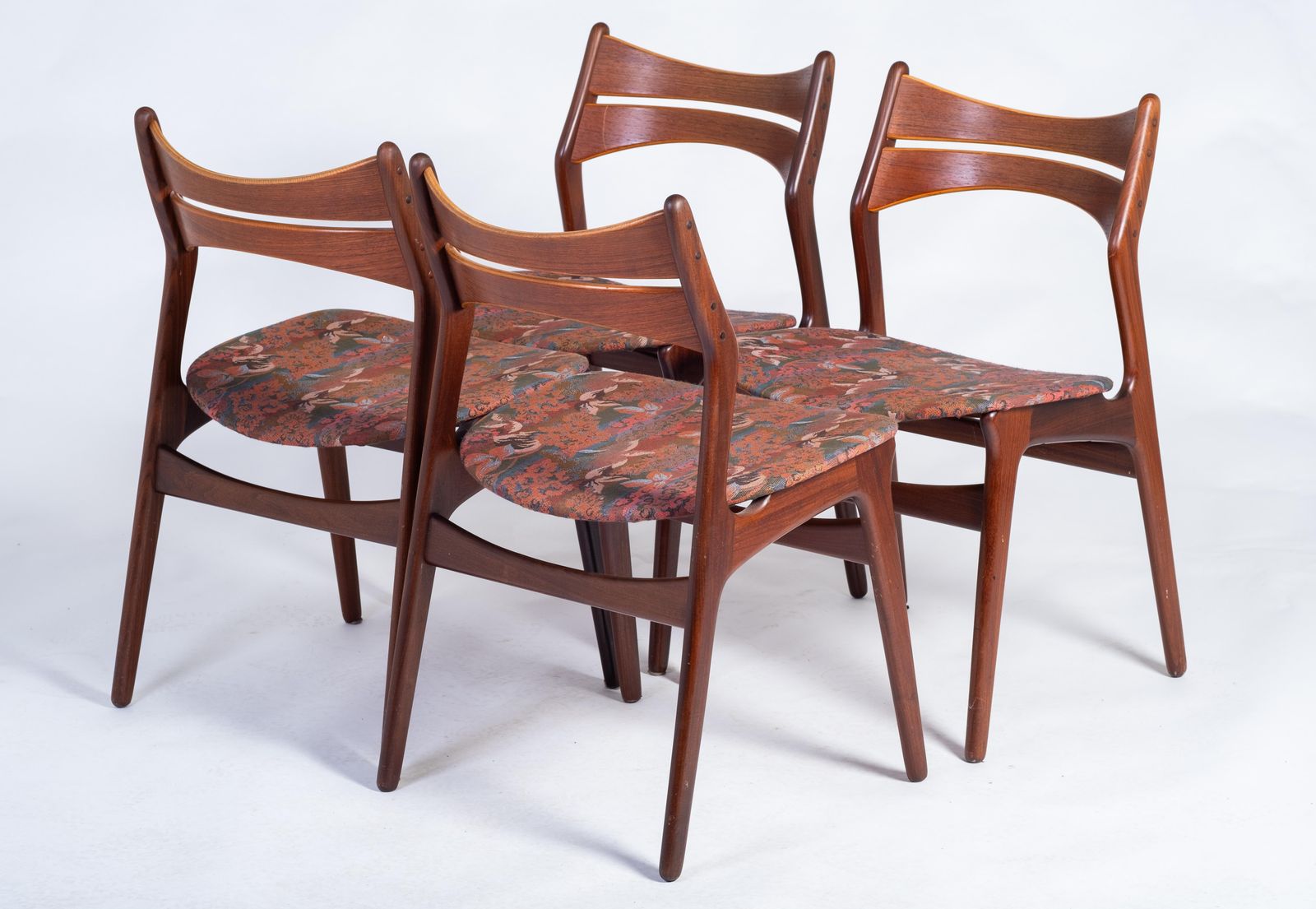 Teak Dining Chairs By Erik Buch For Christiansen Møbelfabrik, 1960s, Set Of 4 photo for sale