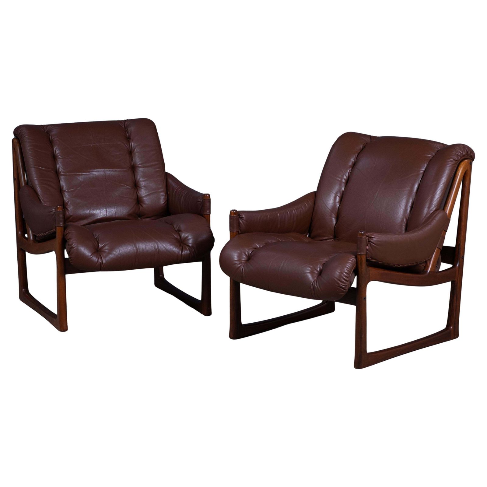 Lounge Chairs In Rosewood By Torbjørn Afdal For Bruksbo, 1960s