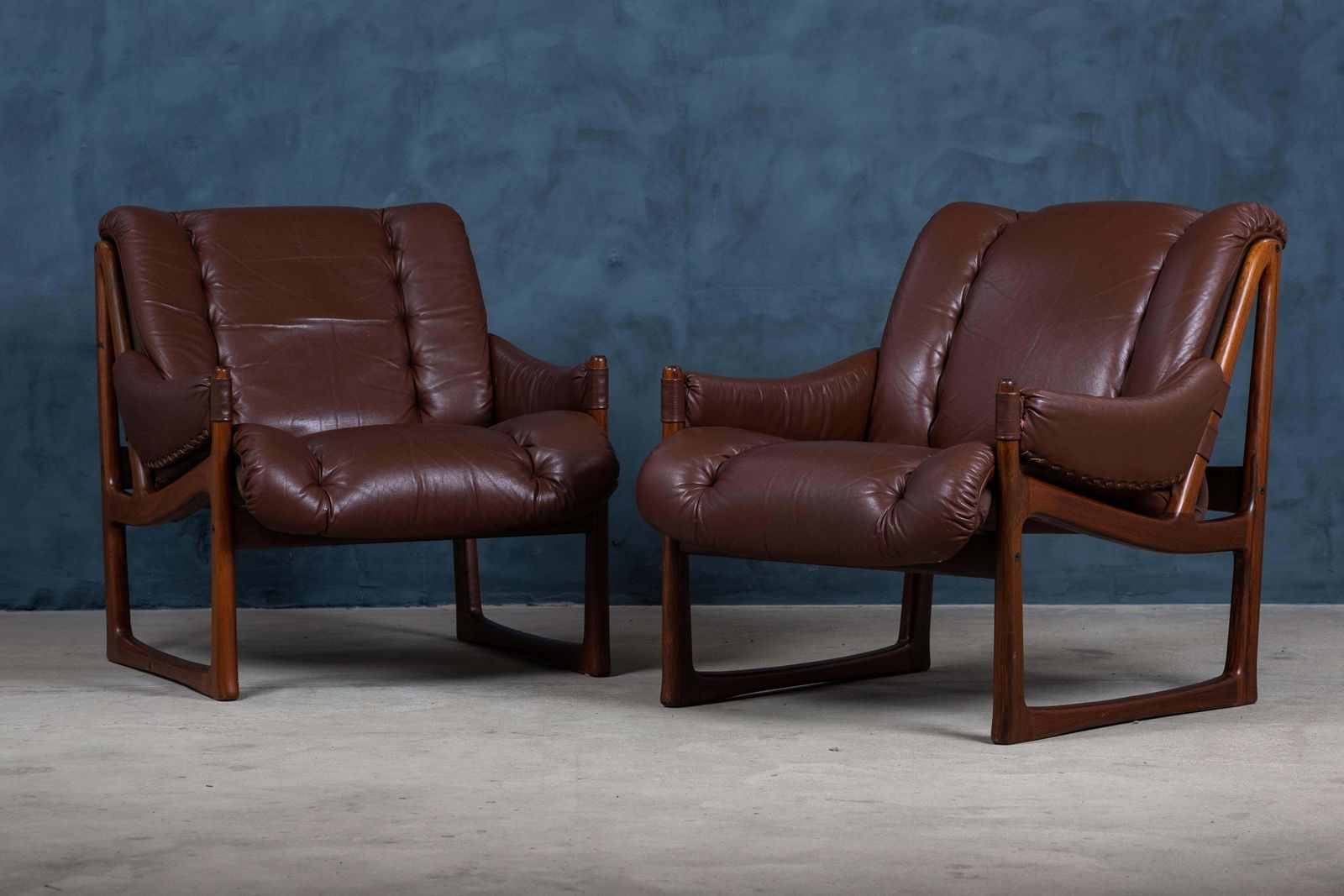 Lounge Chairs In Palissander Van Torbjørn Afdal Voor Bruksbo, Ca. Jaren 1960 photo Meubels