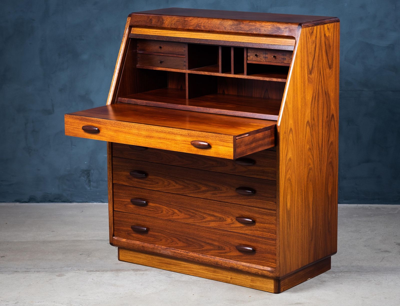 Secretaire In Palissanderhout Van Dyrlund, Denemarken, Jaren 1970 photo vinterior
