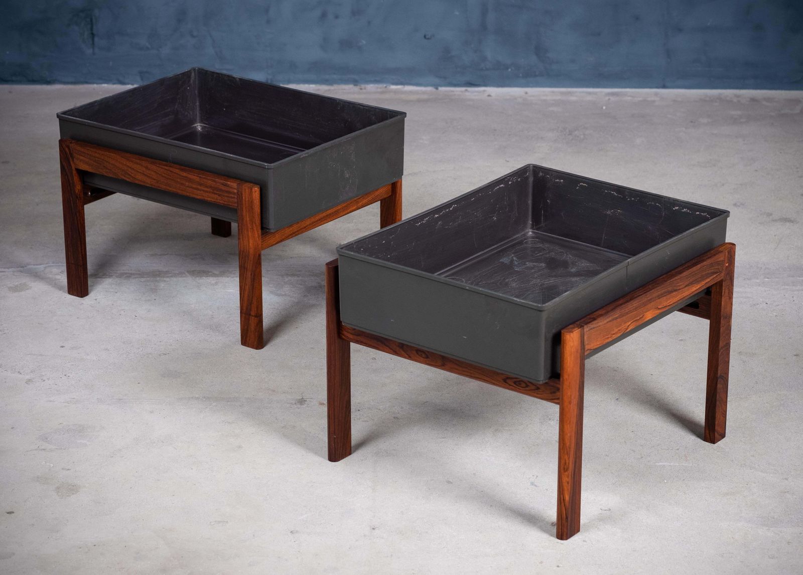 Mid Century Danish Rosewood Planters, 1960s, Set Of 2 photo for sale