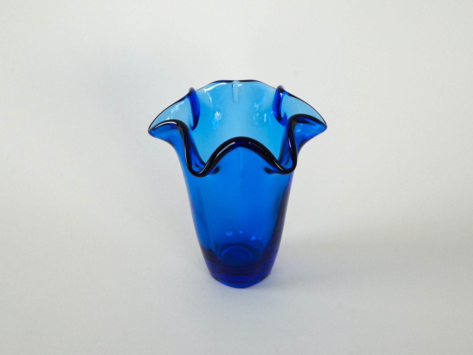 Cobalt Glass Vase, Danish Design, 1970s, Made In Denmark photo 277.0