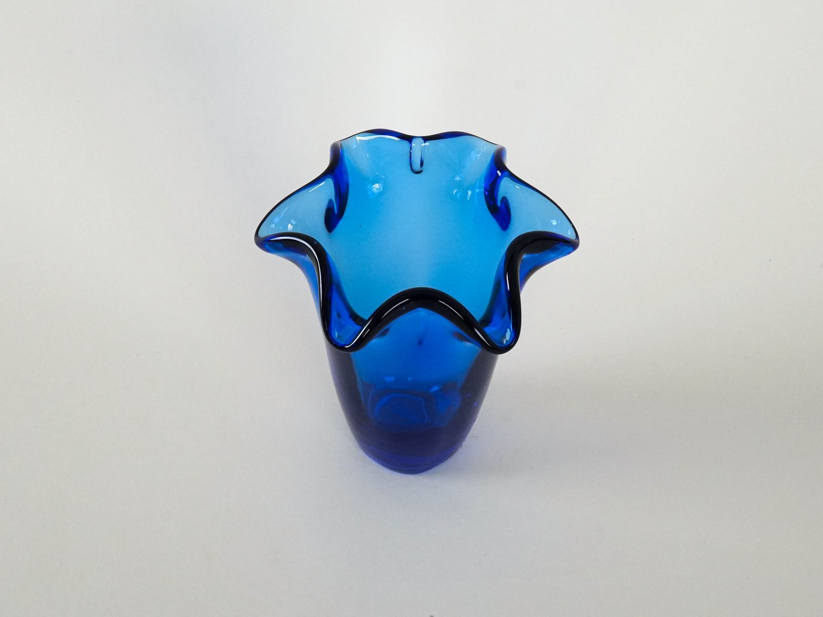 Cobalt Glass Vase, Danish Design, 1970s, Made In Denmark photo vinterior