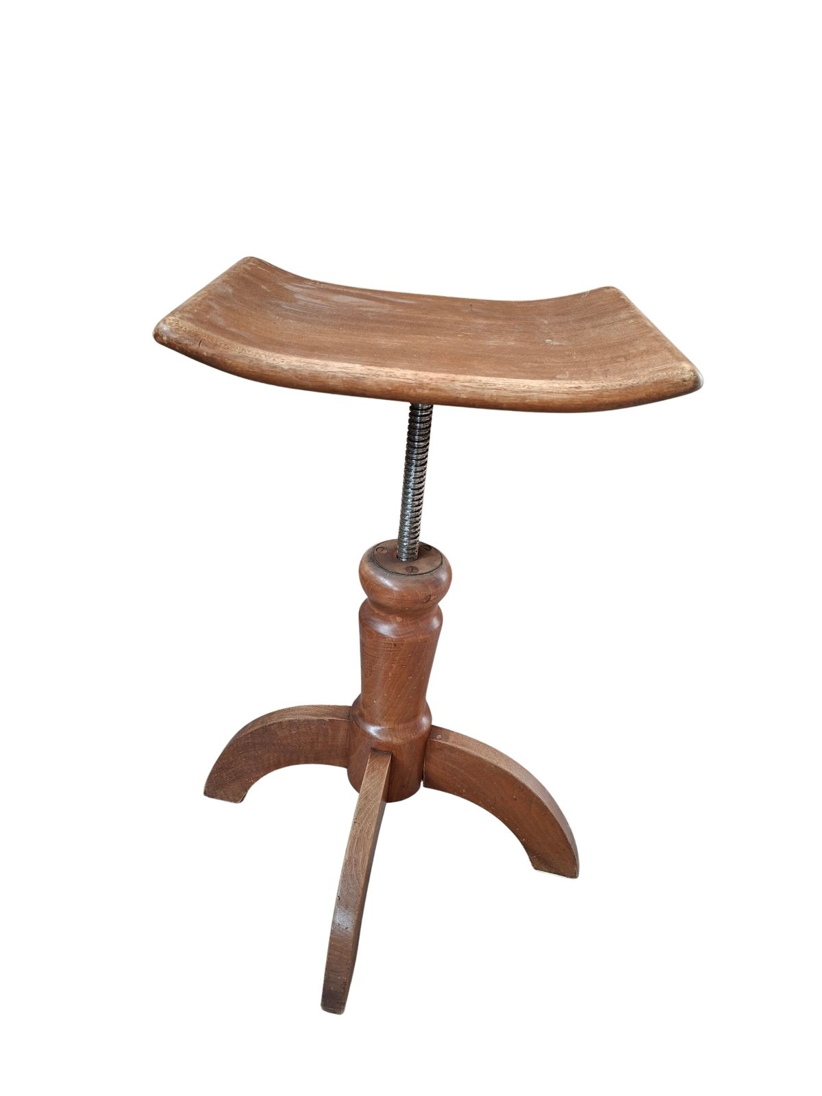 Sgabello A Vite Vintage  Anni 70 In Faggio Massiccio photo furniture
