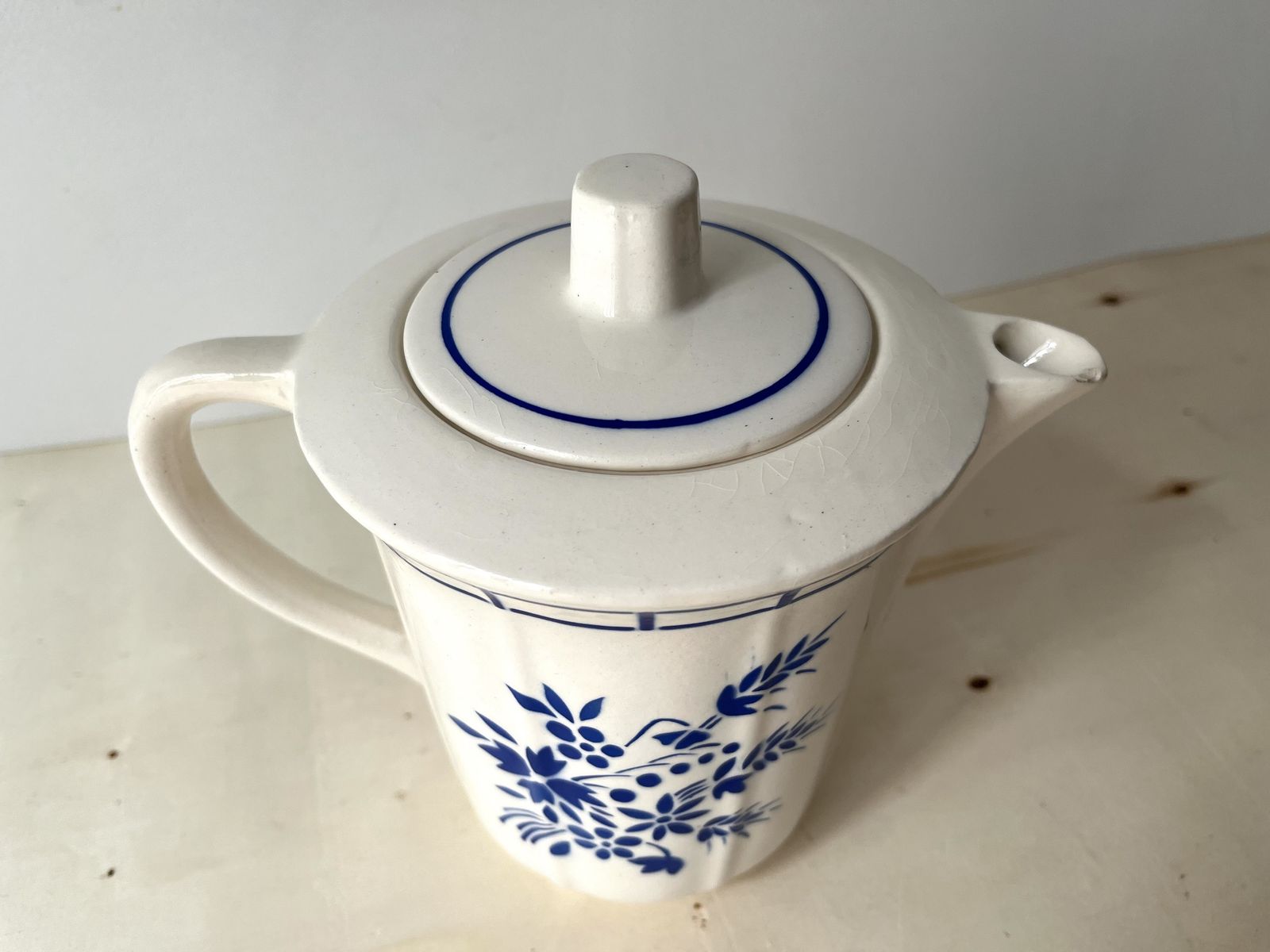 French Porcelain Teapot Badonviller Flowers 40s 50s photo Home Decor
