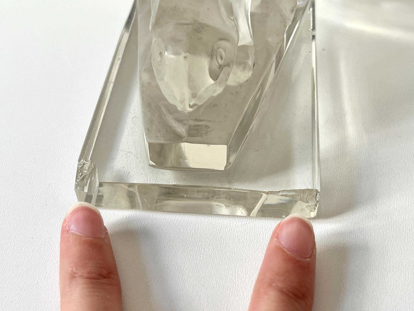 Antique Pair Of 1930s Squirrel Bookends Signed H.Hoffmann, Czech Frosted And Clear Glass Paperweights photo vintage