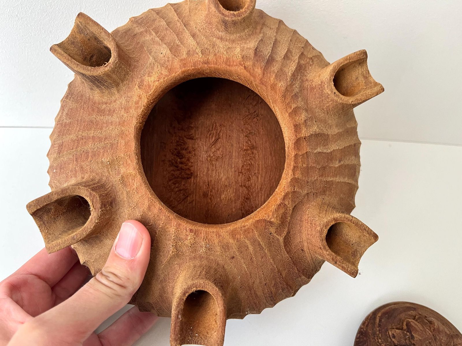 French Vintage Wooden Friendship Cup, 70’s Savoyard "Grolle", Wooden Trinket Bowl photo buy