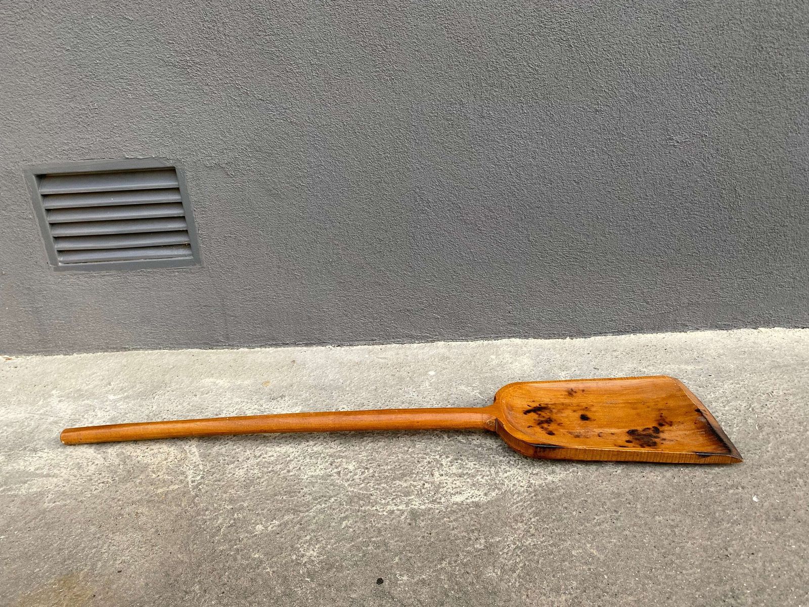 Antique French 50s Wooden Bread Shovel, Vintage Rustic Shovel photo Home Decor