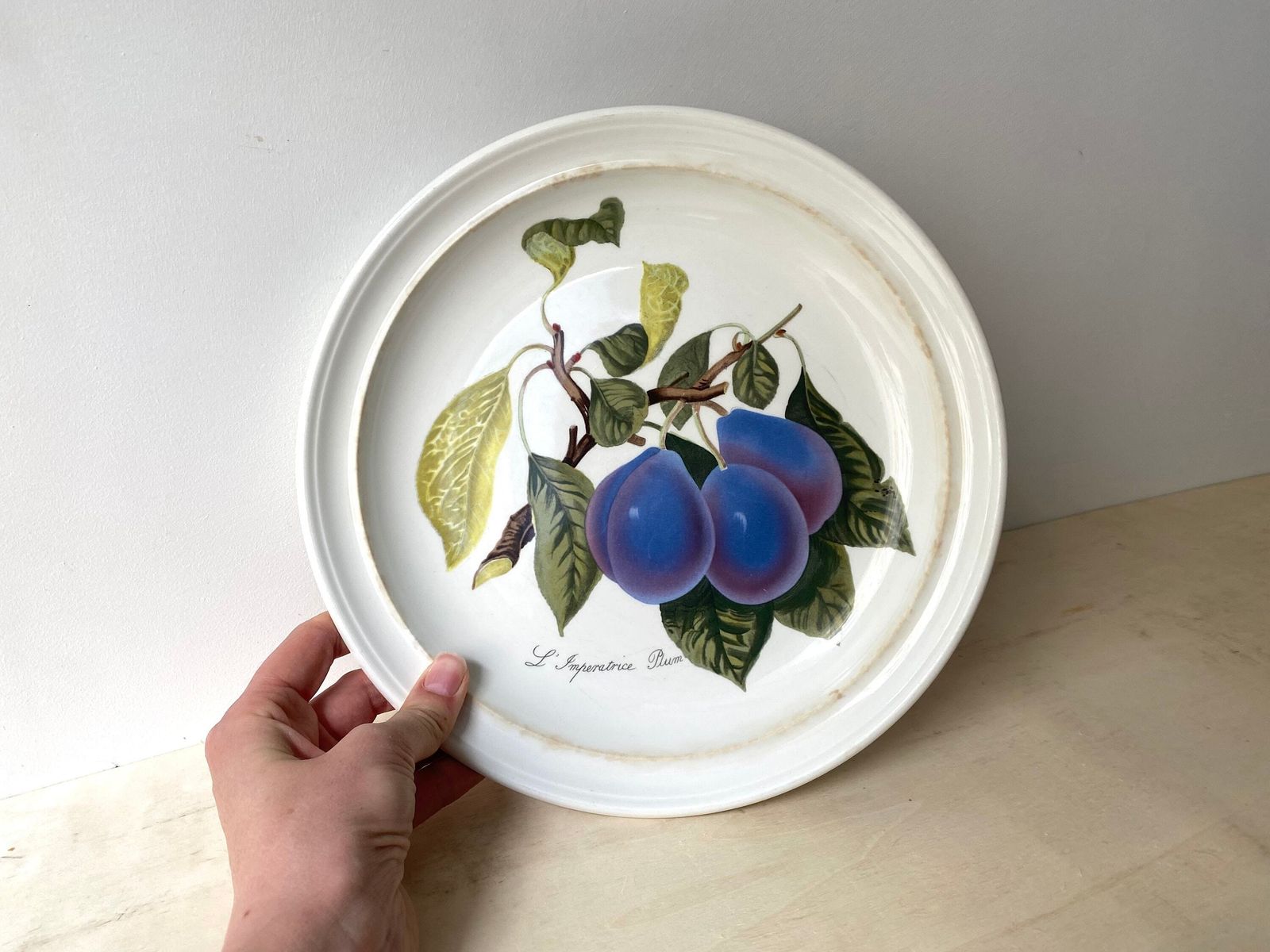 Large Pomona Portmeirion Plate By Susan William Ellis 1982, Vintage Botanical Dish Made In England