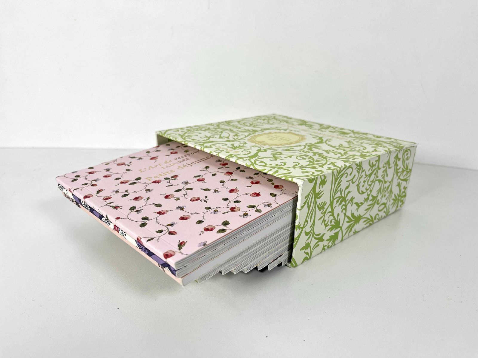 Laduree Box Of 10 Books "The Art Of Hosting" From 2011, Vintage French Cookbooks photo Home Decor