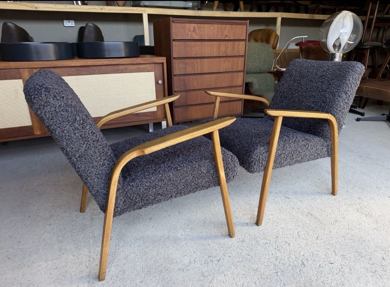 Danish Armchairs In Mid Century Style, Retro, Vintage photo vintage