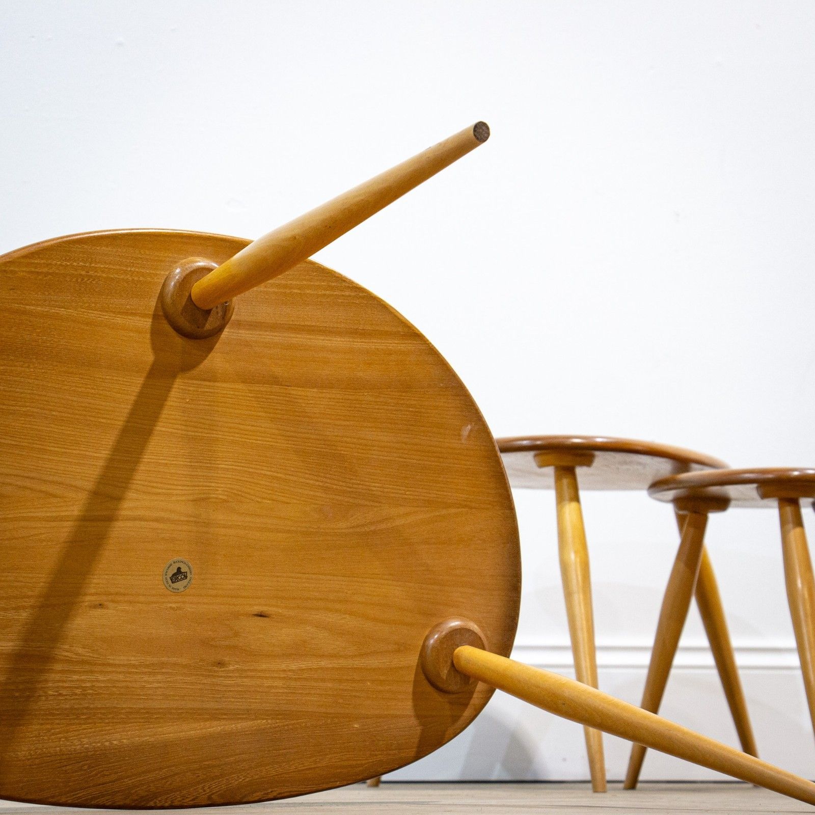 Ercol Nest Of Pebble Tables photo vintage