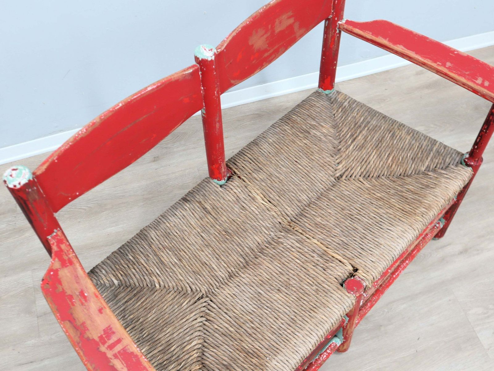 photo furniture 1930s Italian Rustic Wooden Country Chic Bench