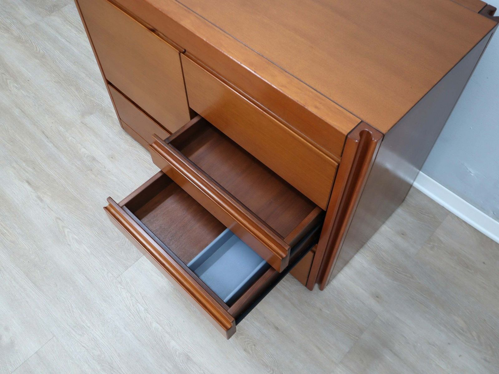 photo buy 1970s Italian Walnut Angelo Mangiarotti 4d Series Cabinet Bar