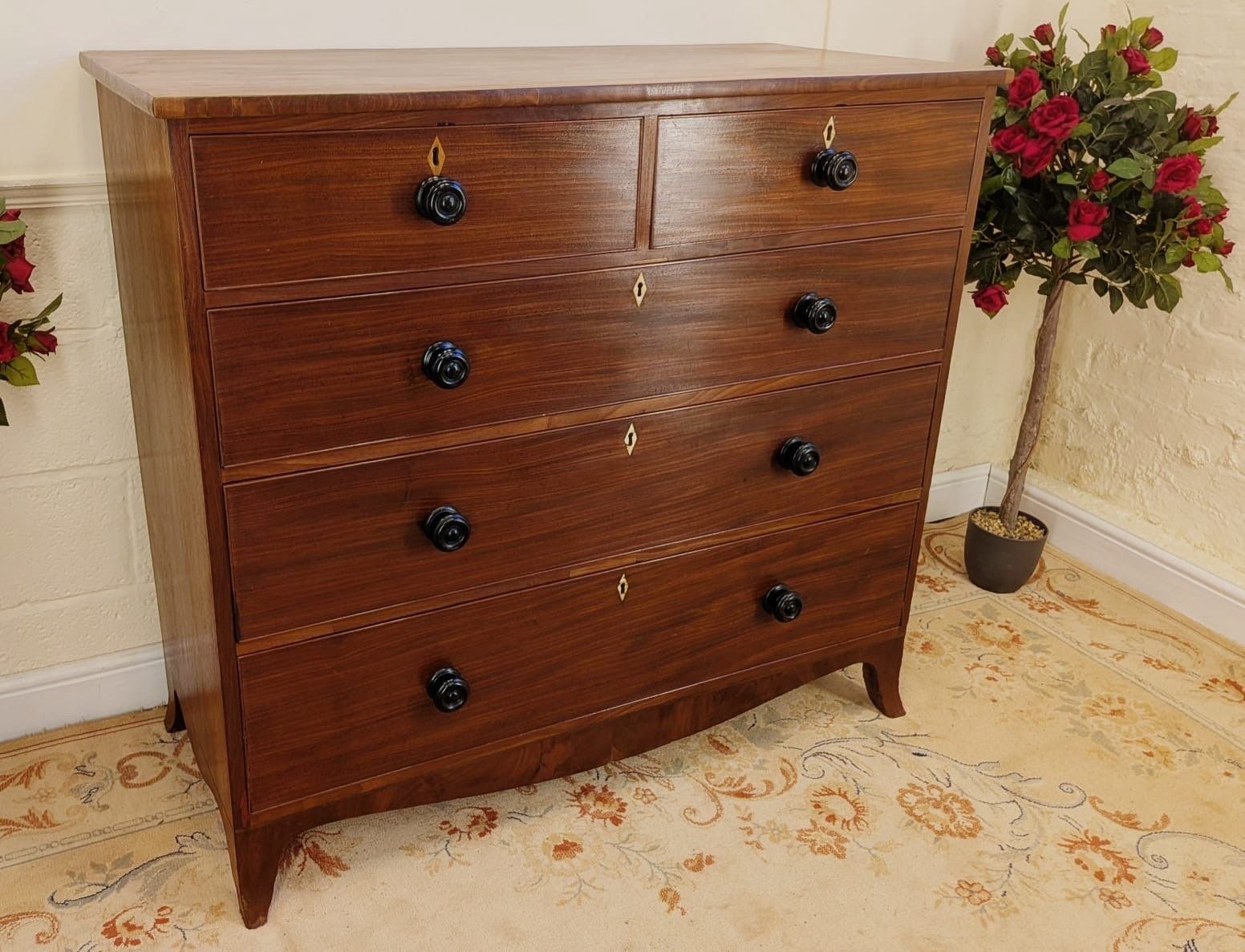 Early 19th Century Mahogany Chest Of Two Over Three Drawers photo for sale
