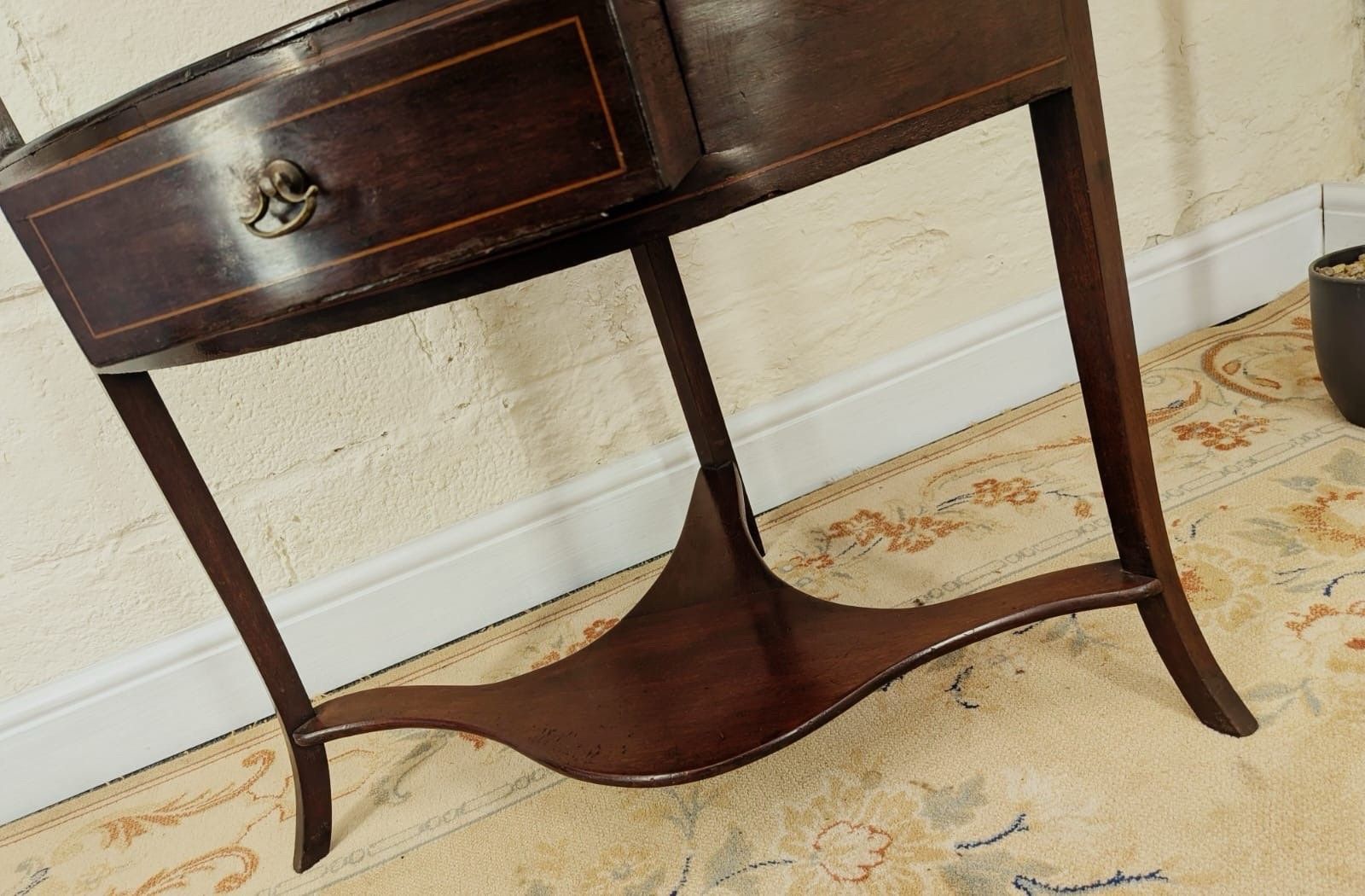 George III Mahogany Corner Washstand With Jug & Bowl photo 230.0
