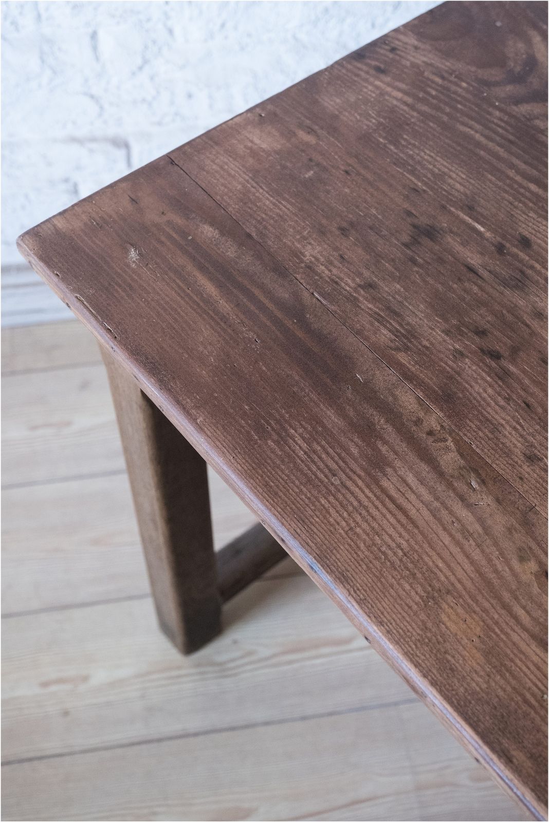 19th Century French Oak & Pine Refectory Dining Table For 6 To 8 With 2 Drawers (939) photo 1350.0