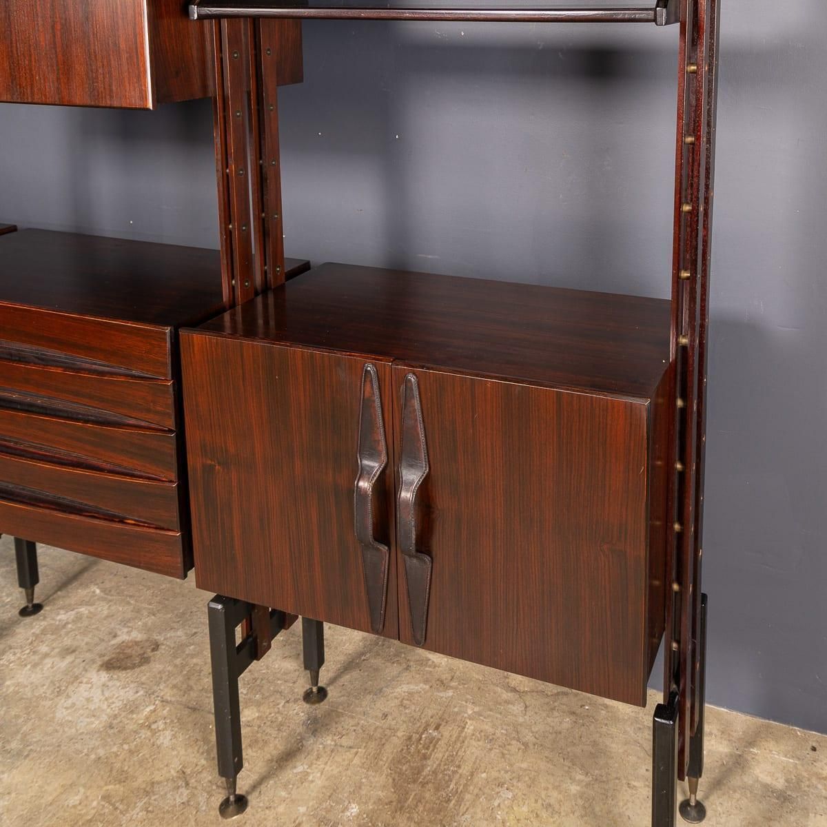 20thc Italian Modular Hardwood Wall Cabinet Attributable To Franco Albini C.1950 photo Furniture