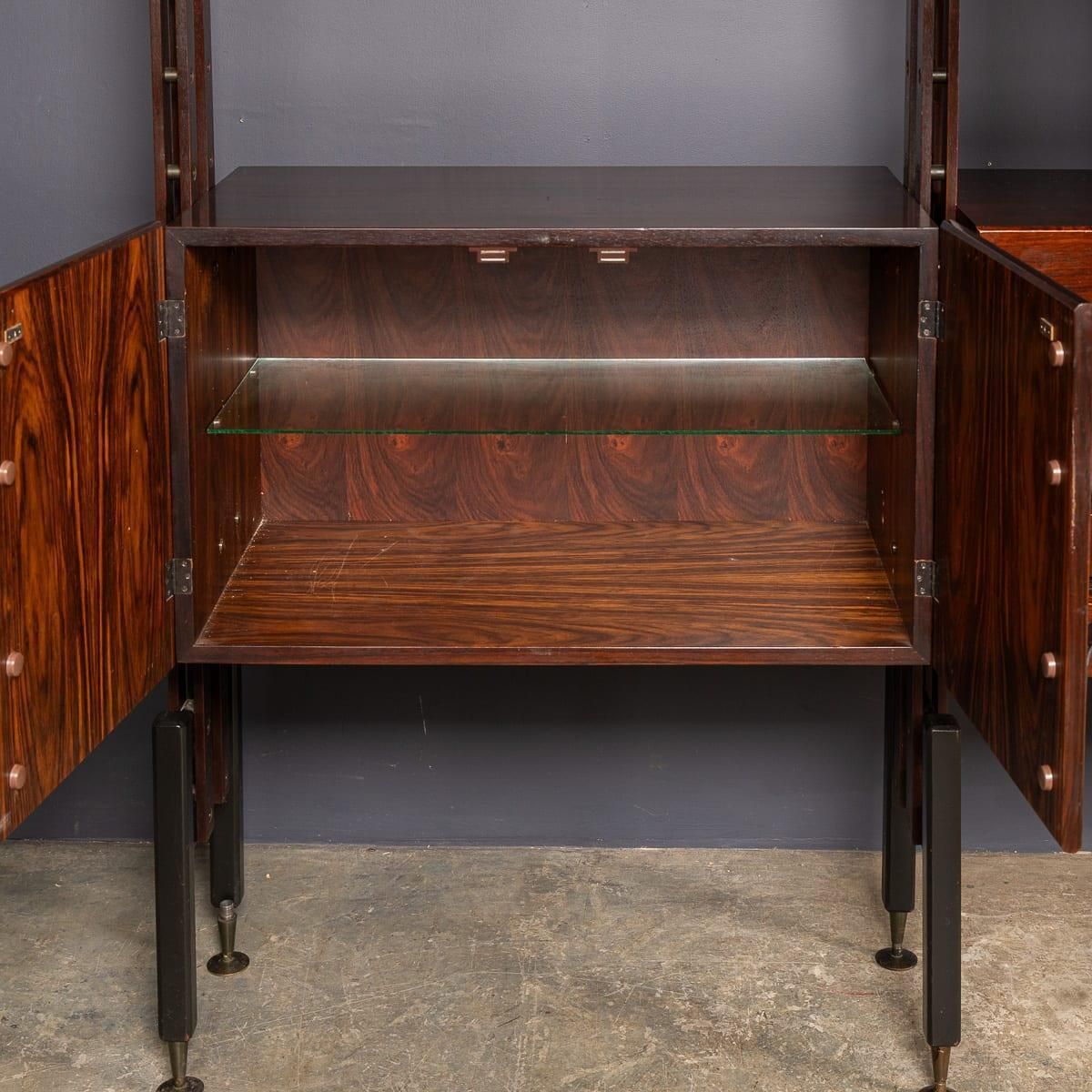 20thc Italian Modular Hardwood Wall Cabinet Attributable To Franco Albini C.1950 photo vintage