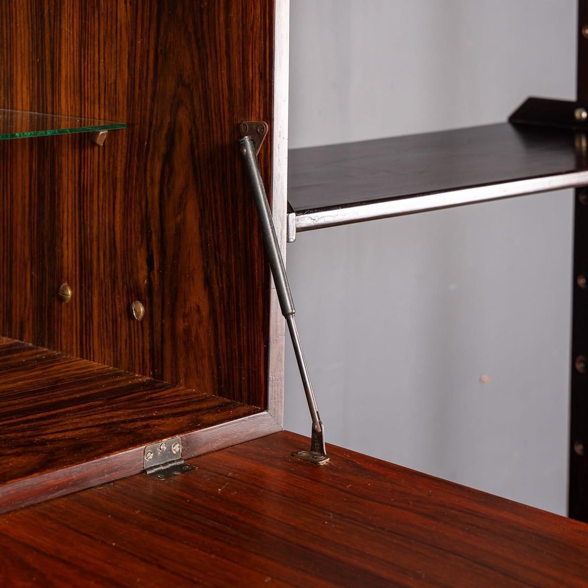9165.0 20thc Italian Modular Hardwood Wall Cabinet Attributable To Franco Albini C.1950 photo