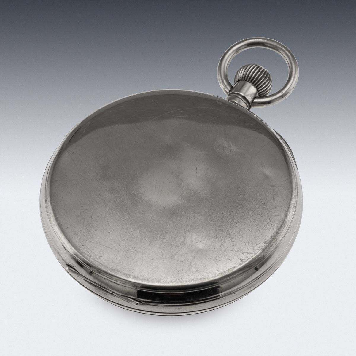 Antique 20th Century English Solid Silver Mounted Desk Clock, Birmingham C.1904 photo vinterior