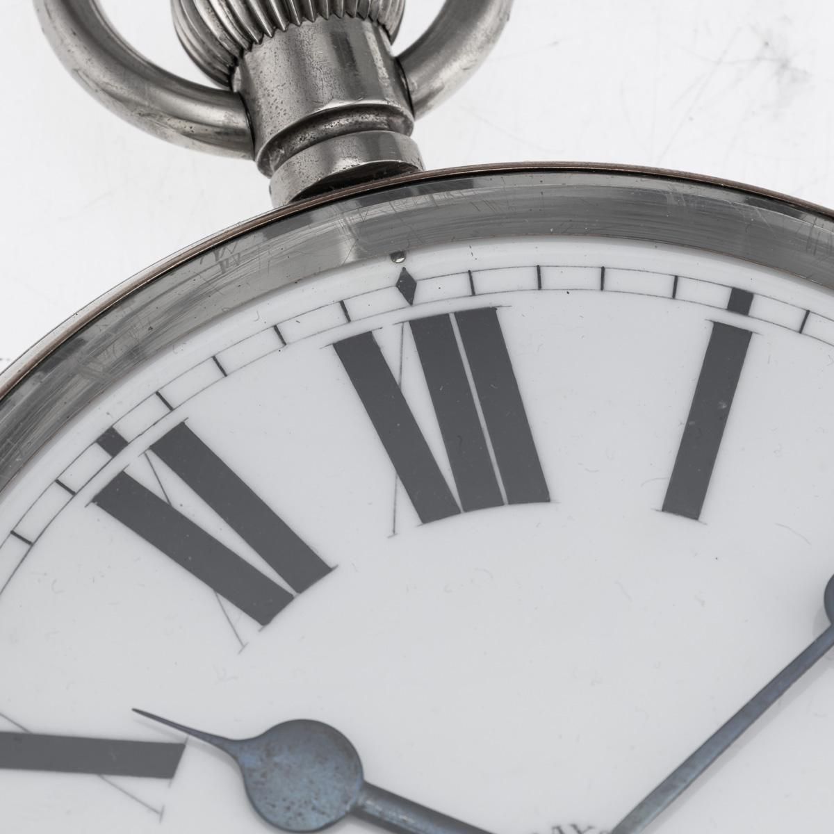 Antique 20th Century English Solid Silver Mounted Desk Clock, Birmingham C.1904 photo vintage