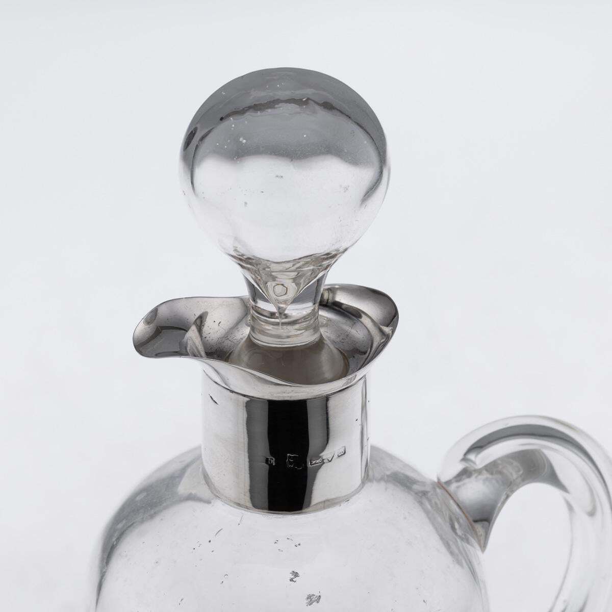 photo furniture Antique 20thc English Solid Silver & Cut Glass Whisky Decanter, Chester C.1902