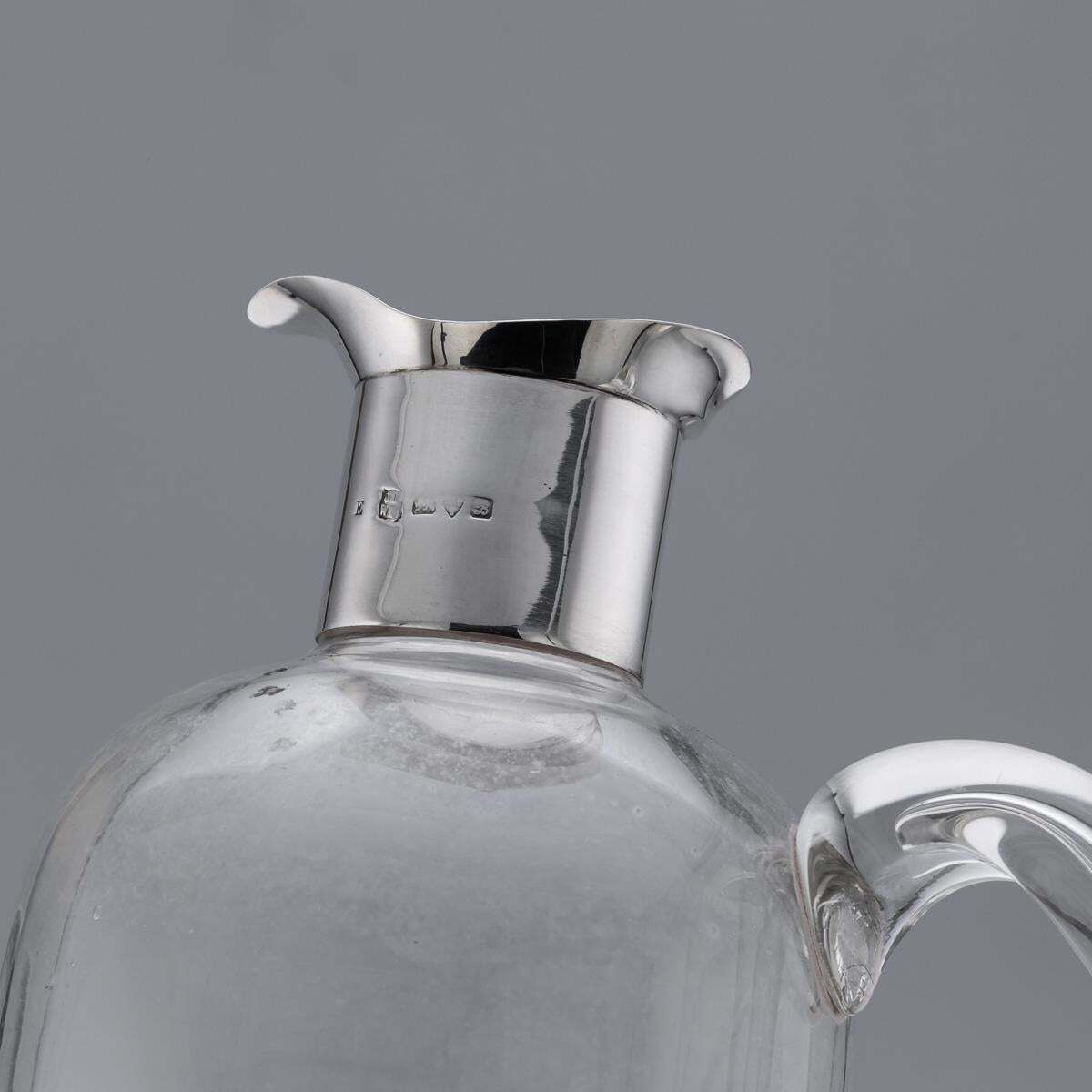 Home Decor Antique 20thc English Solid Silver & Cut Glass Whisky Decanter, Chester C.1902 photo