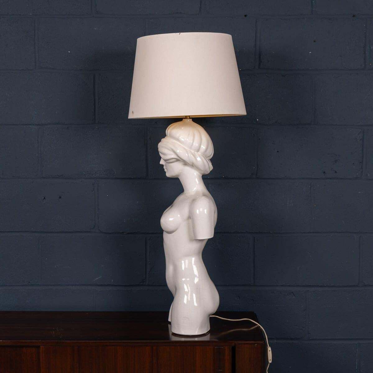 20thc Italian Ceramic Table Lamp By Giulio Ciniglia For Vivai Del Sud C.1970 photo Lighting