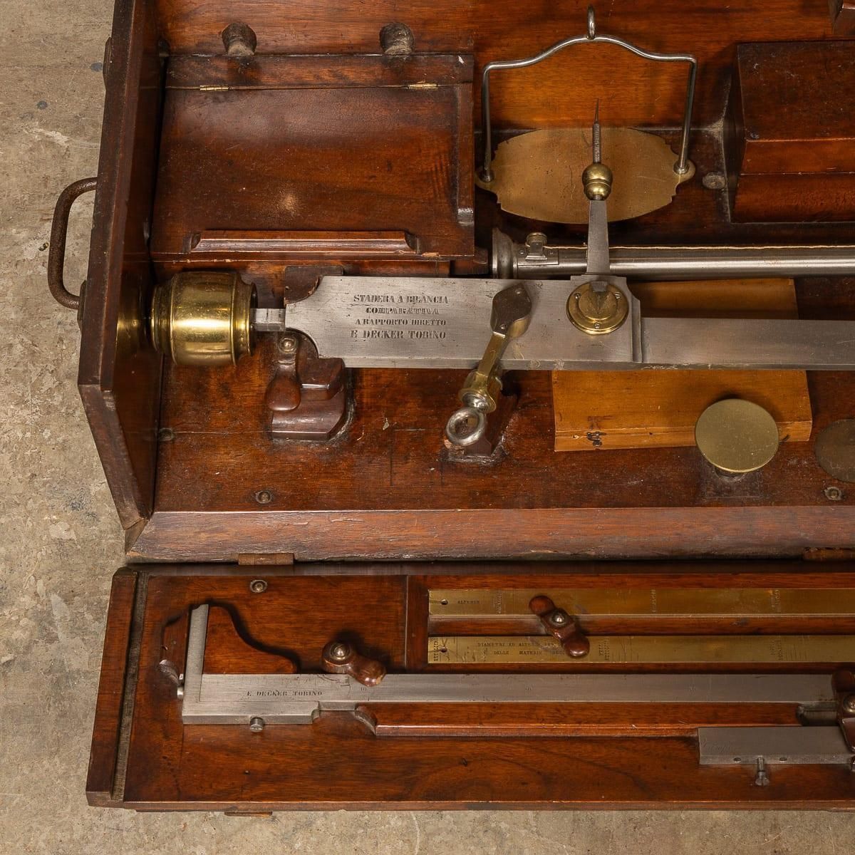 photo vinterior 19th Century Antique Balance Scales By Decker, White Metal & Brass