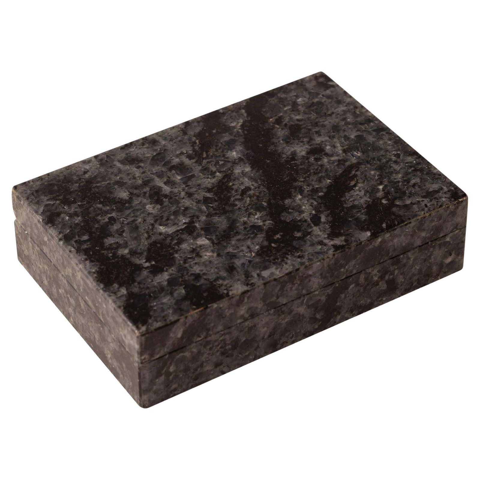 Vintage 20th Century Italian Blue Ice Granite Stone Box C.1960