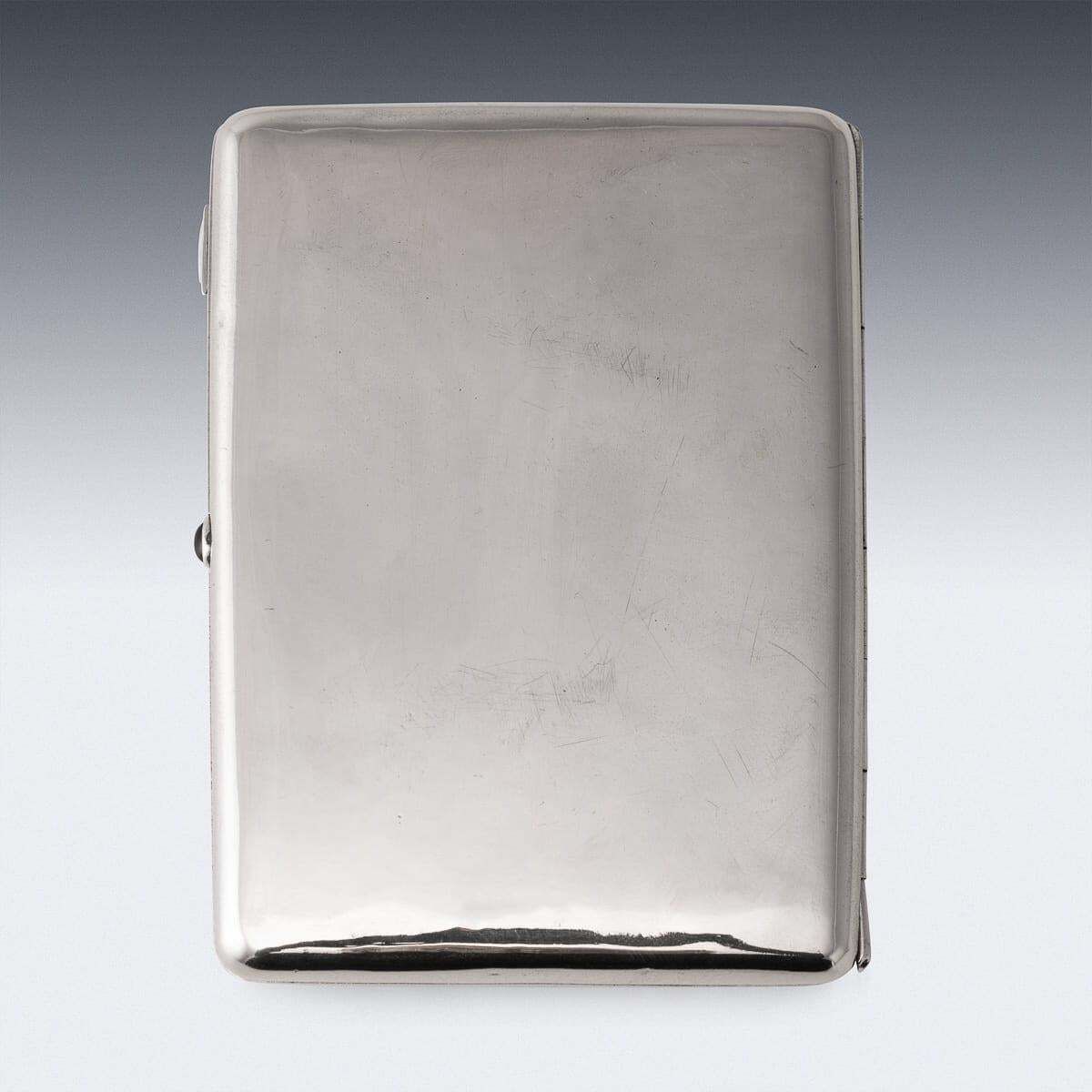 Antique 20thc Imperial Russian Solid Silver Cigarette Case, Moscow C.1900 photo Home Decor