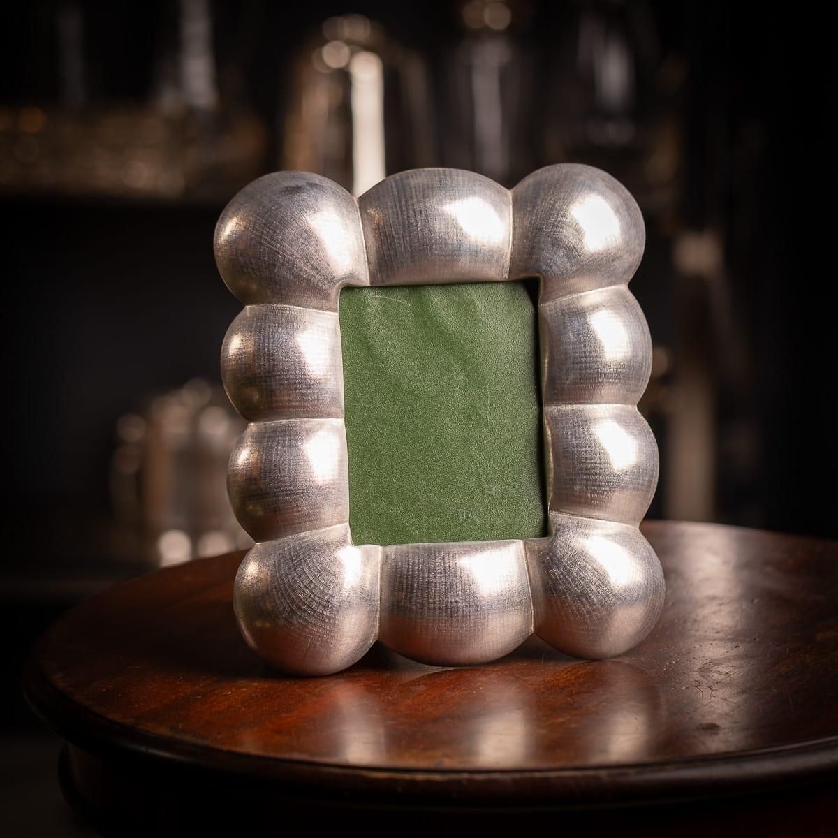 Vintage 20th Century Italian Solid Silver 'Bubble' Photograph Frame photo furniture