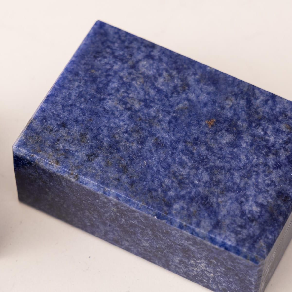 photo furniture Vintage 20th Century Italian Pair Of Sodalite Stone Boxes