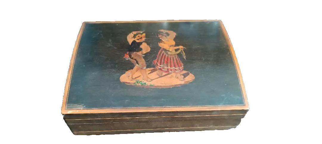 Antique 1930s Inlaid Wood Carillon Sorrento