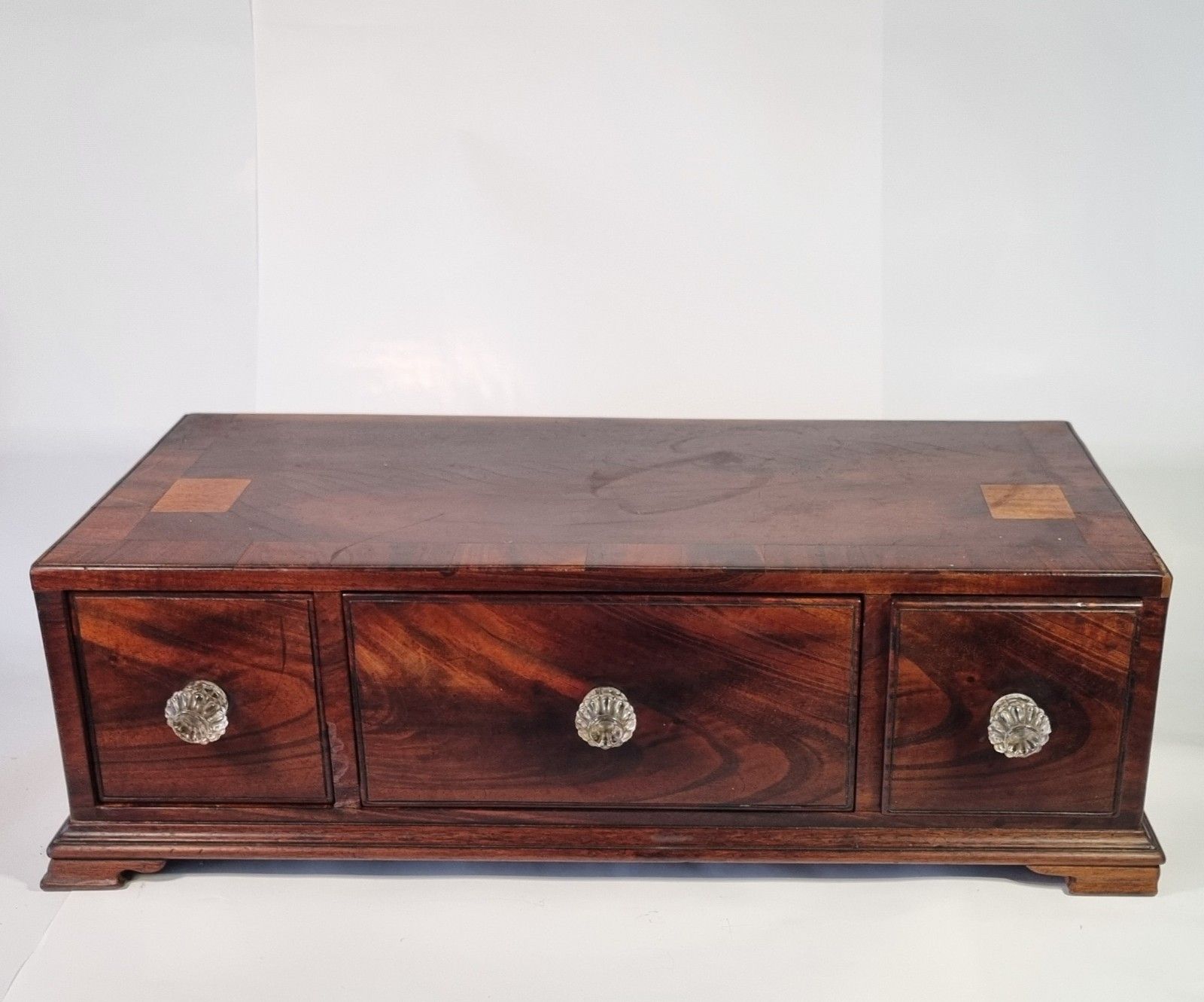 Antique Rosewood Table Top Drawers Collectors Jewellery Writing Desk Top Storage