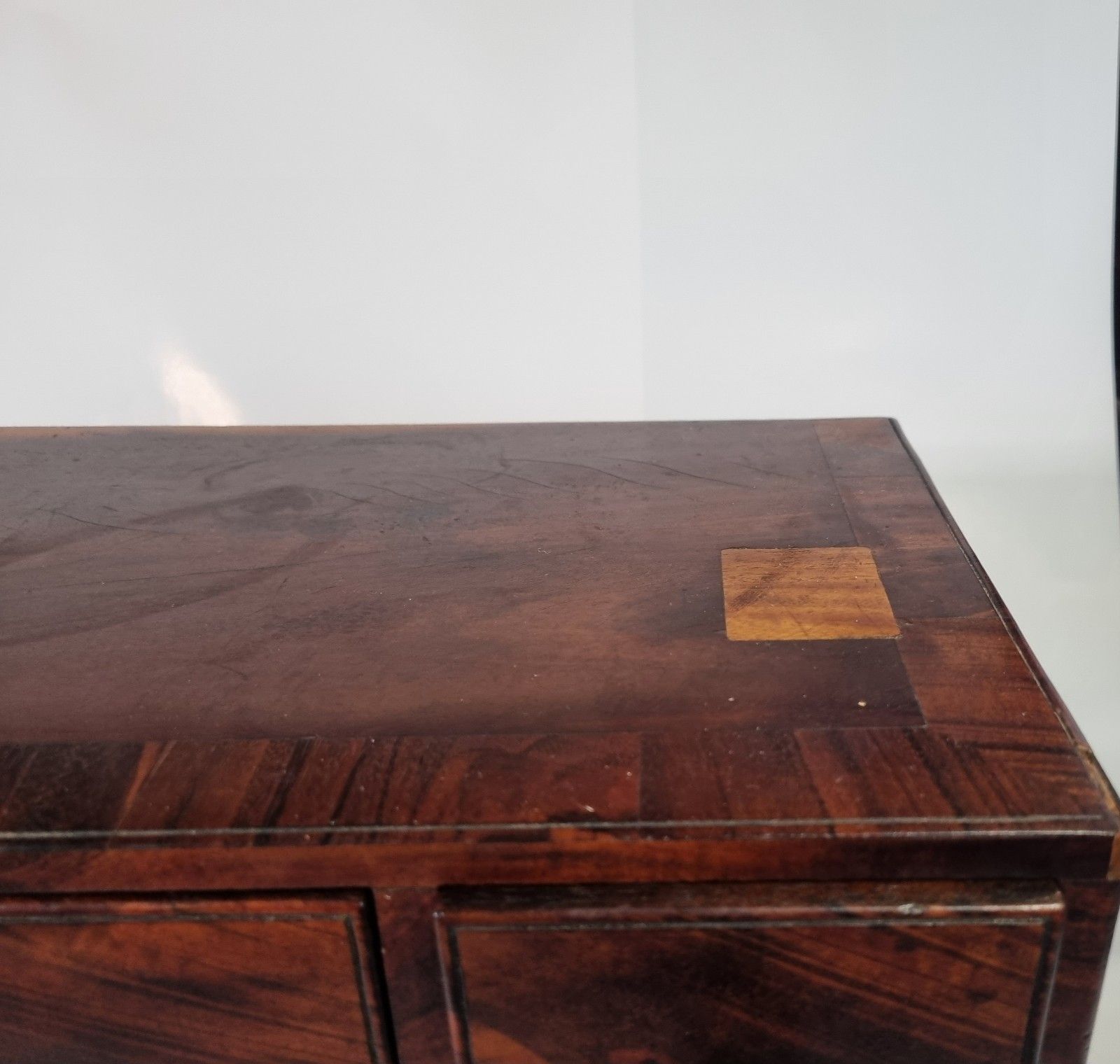 photo for sale Antique Rosewood Table Top Drawers Collectors Jewellery Writing Desk Top Storage