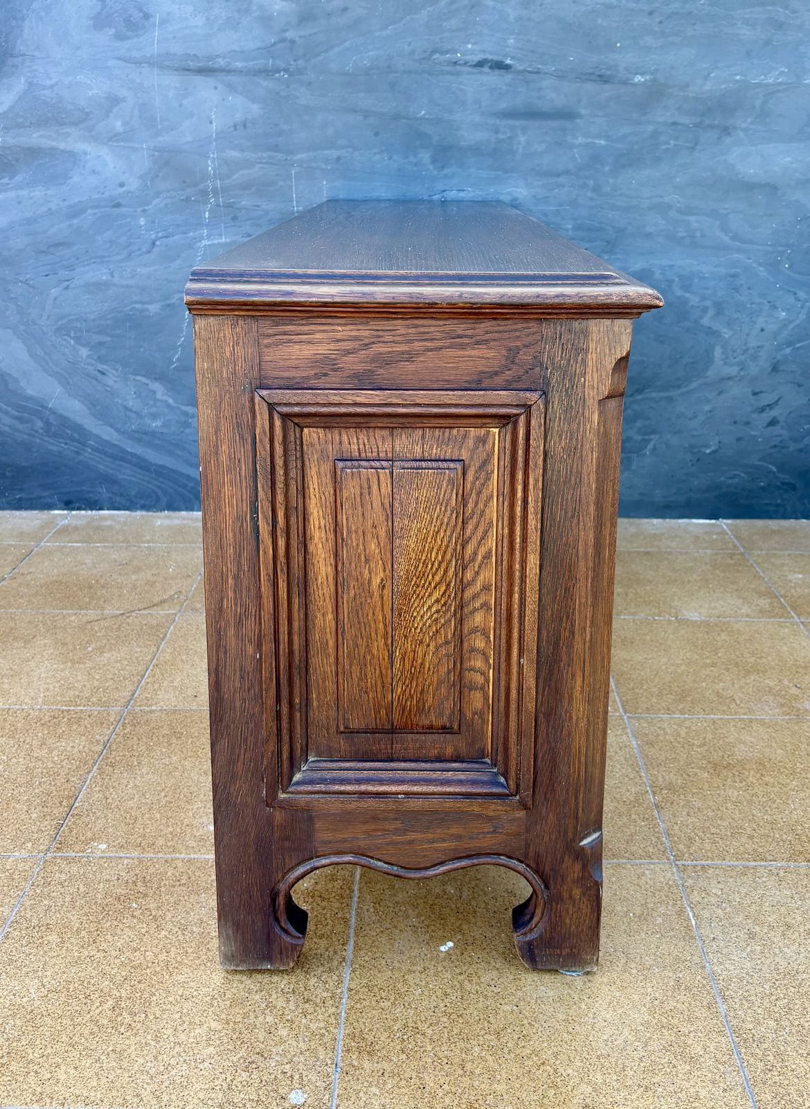 photo for sale Spanish Renaissance Revival Oak Sideboard With Three Doors, 1930
