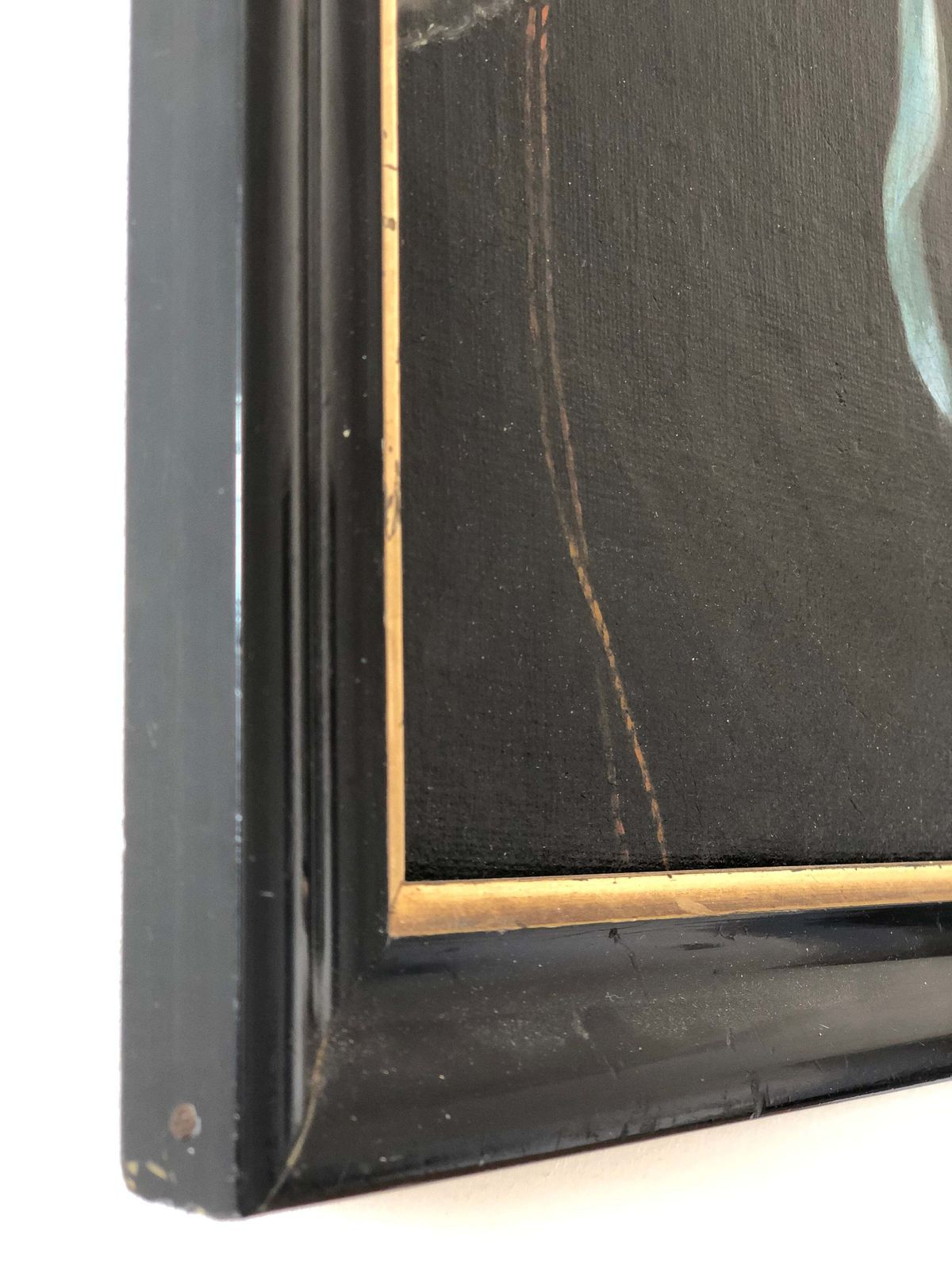 Antique Portrait Painting Of A Dutch Lady, C. 1840 photo buy