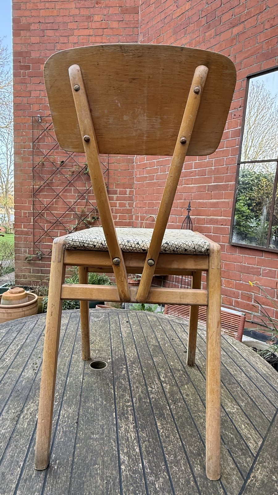 Mid Century Dining Chair By Guilform With Original Seat Cover photo for sale