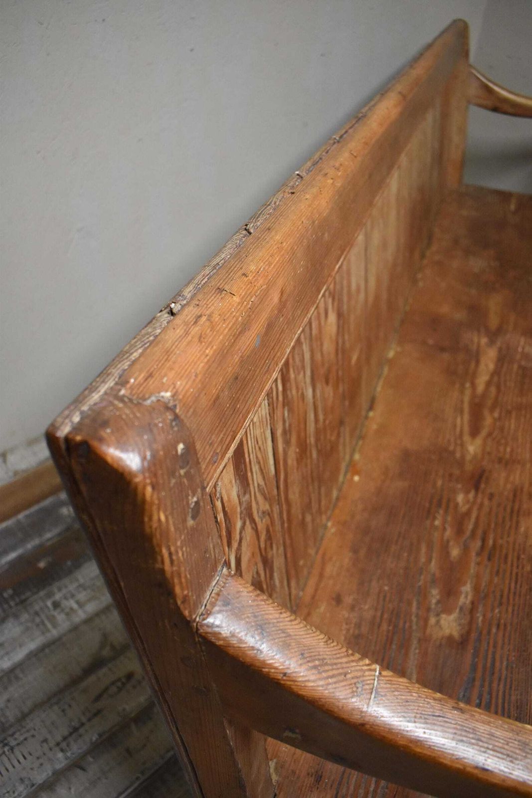 photo for sale 19th Century Victorian Stripped Pine Chapel School Seating Bench