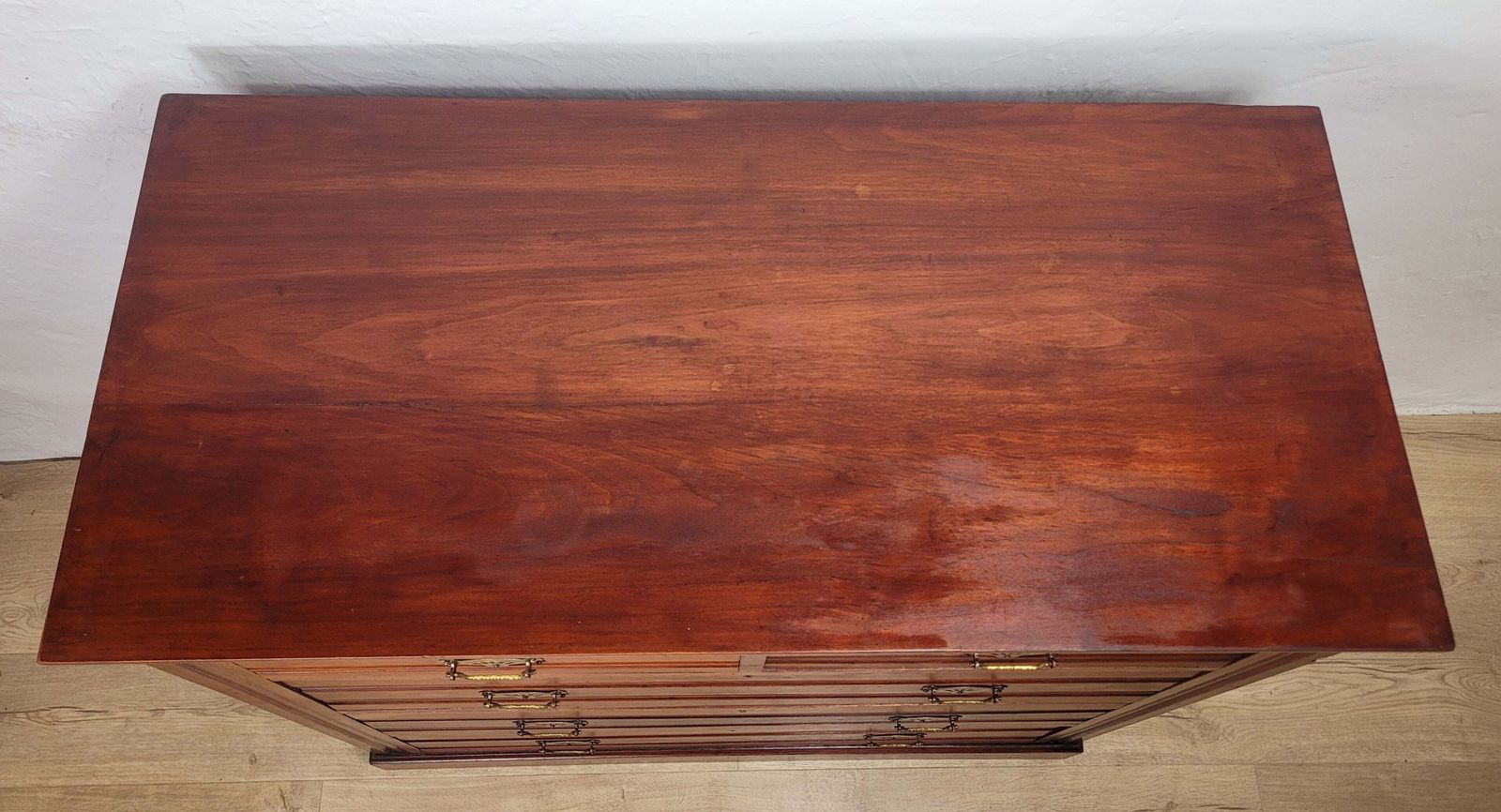 Edwardian Chest Of Drawers Walnut 2 Over 3 1910s Drop photo 740.0