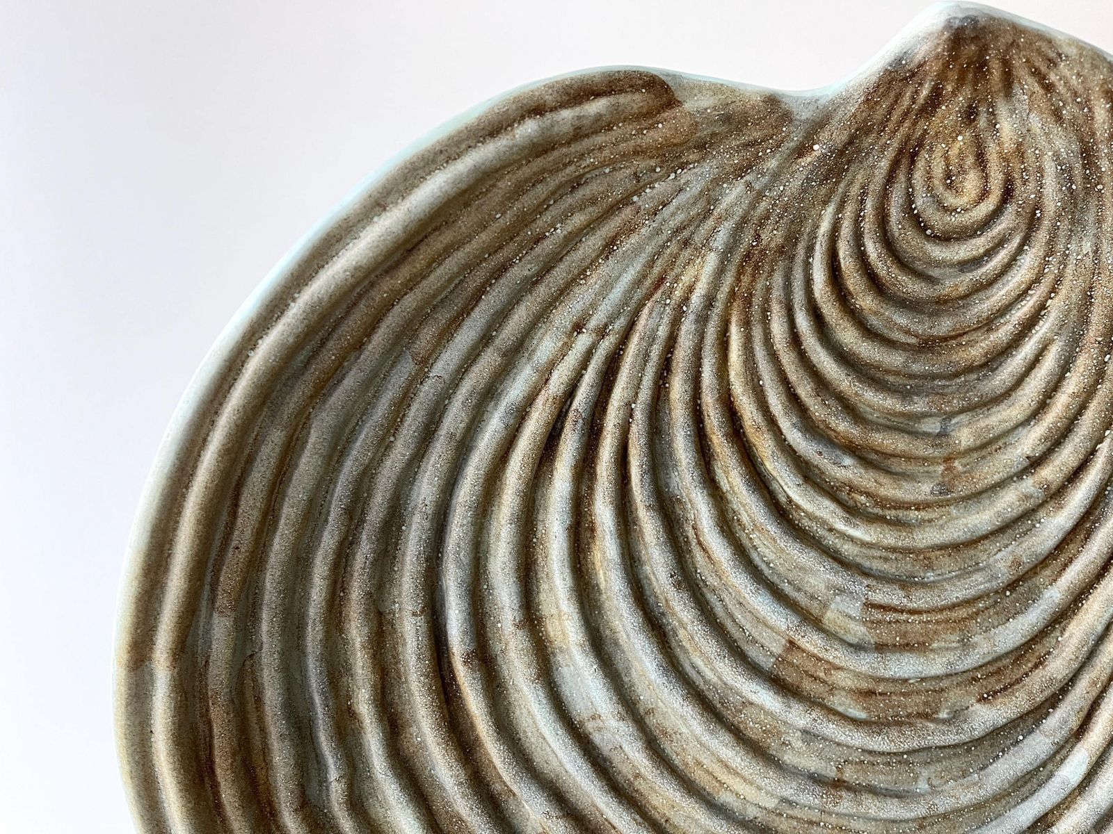 Giant Ceramic Shell Dish By Dominique Guillot For Vallauris 1960, French Xxl Oyster Seafood Plate photo vinterior