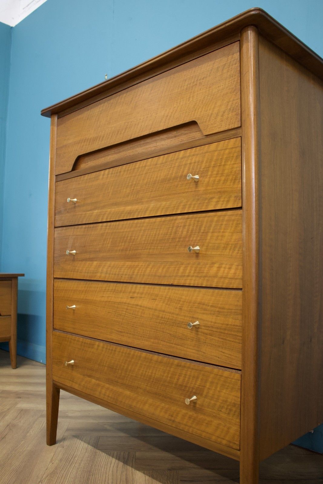 Vintage French Walnut Chest Of Drawers From Younger, 1960s #1709 photo 899.0