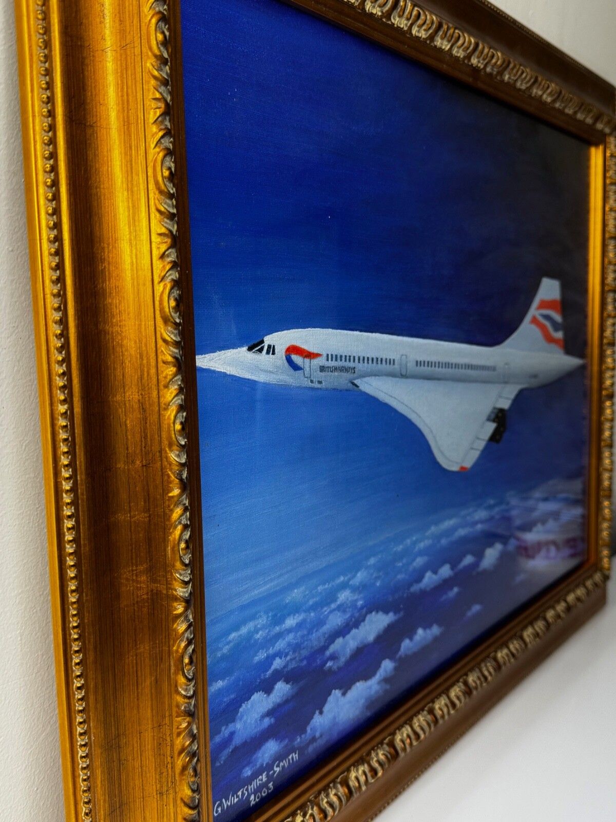photo for sale Painting Concorde Last Flight New York To London Pilot Captain Mike Bannister