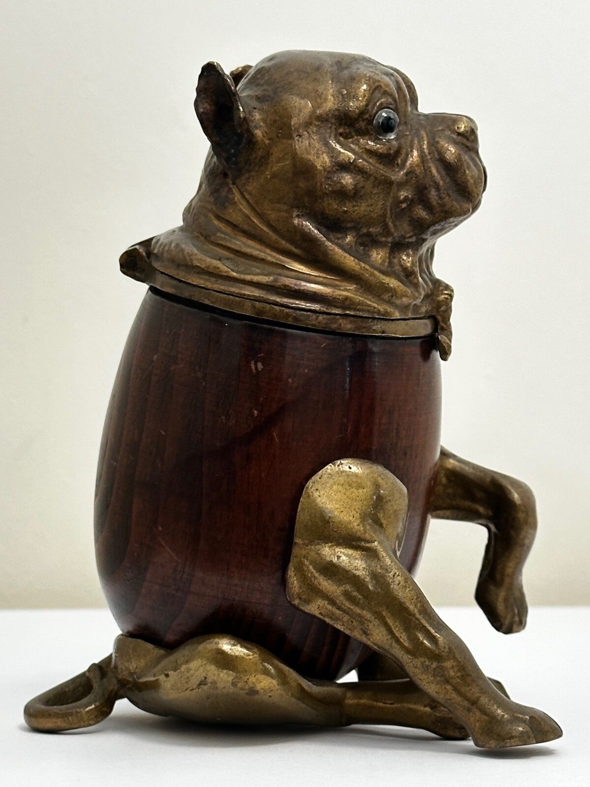 photo for sale Small Victorian Style Decorative Bulldog Inkwell Named Charlie