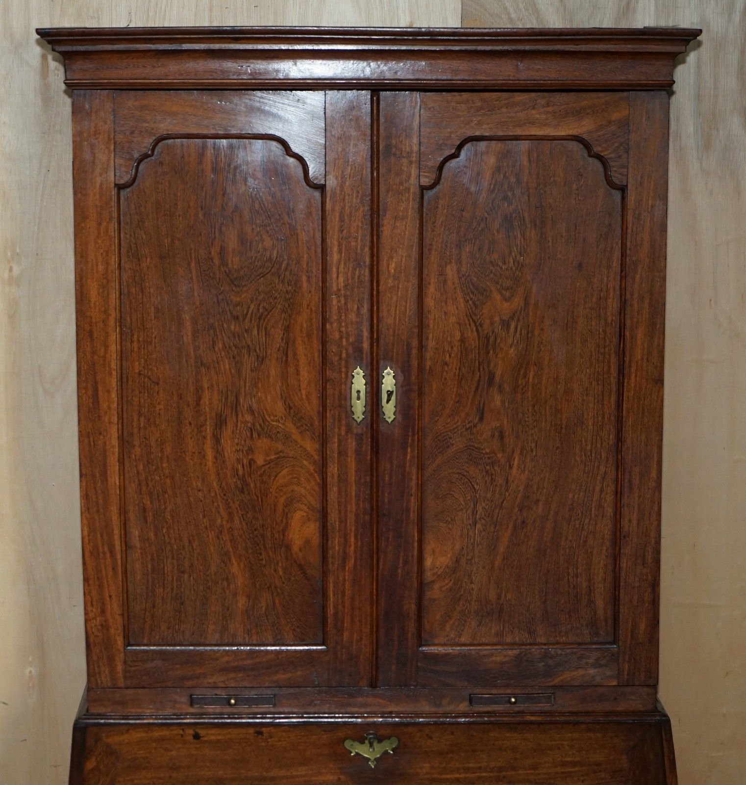 photo furniture George III Circa 1760 American Colonial Camphor Wood Library Bureau Bookcase
