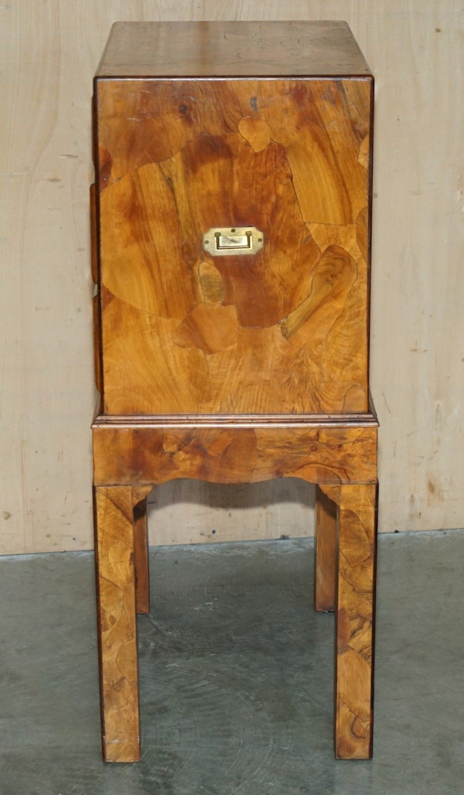 photo buy Antique Victorian Olive Wood Military Campaign Drinks Cabinet Chest Of Drawers